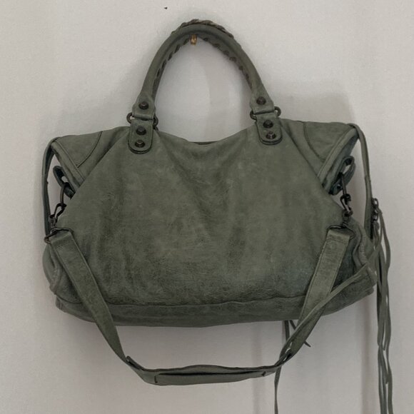 Balenciaga City Bag Dark Green Olive – Classic Motorcycle Handbag Iconic It Bag - Picture 8 of 16